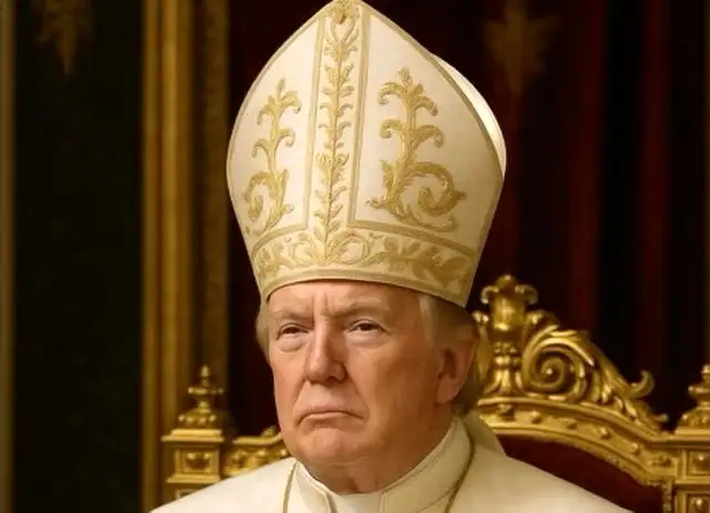 Donald Trump appears as a pope in an AI generated image of himself he posted on his Truth Social account. The image has caused outrage at both home and abroad (Donald J. Trump/Truth Social)